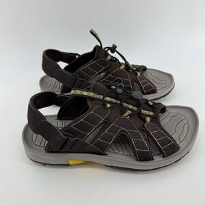 FootJoy Men's Golf Sandals Brown Slide‎ Size 8M Soft Spike Adjustable